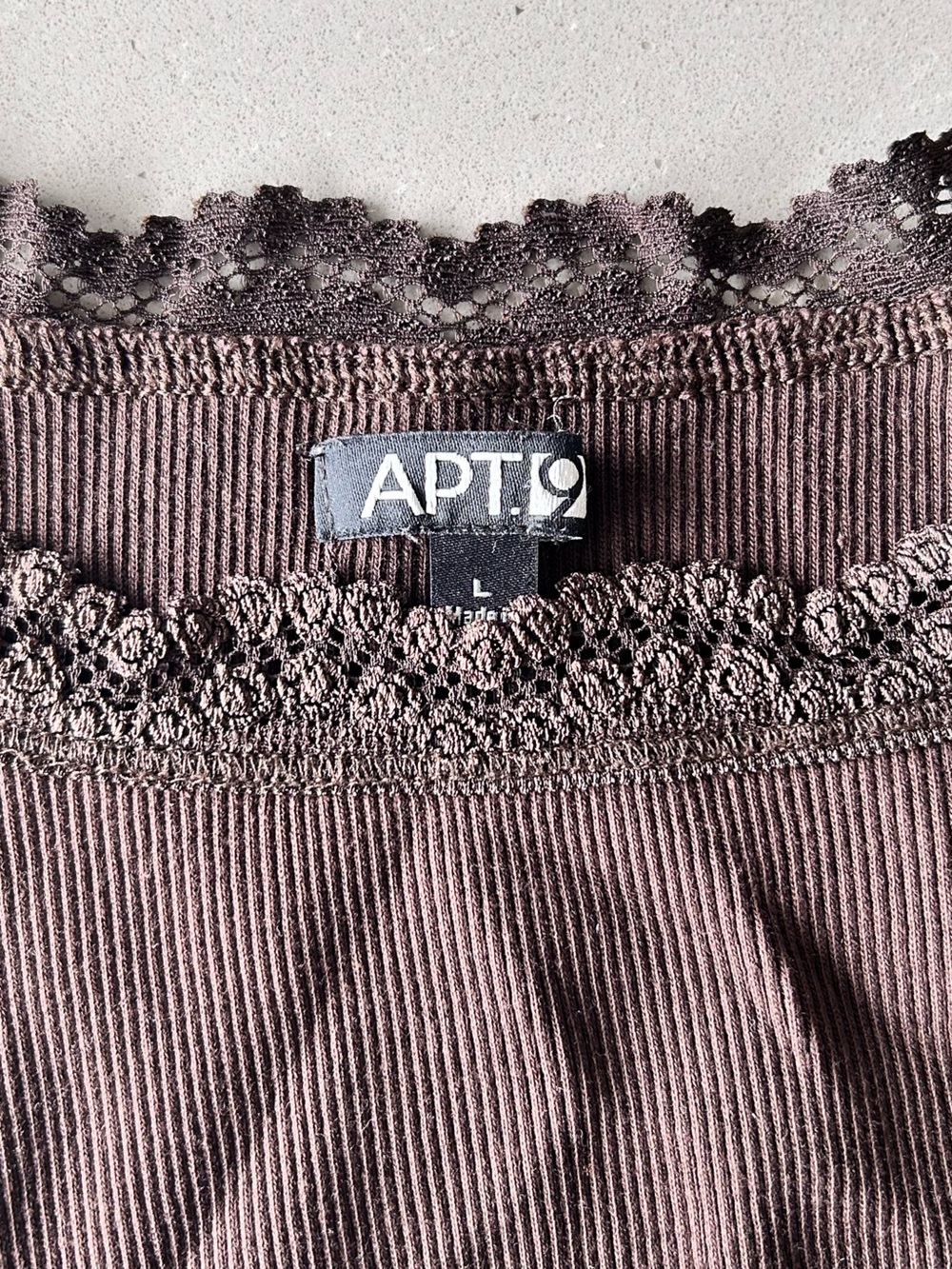 Y2K Apt 9 Cami Top Large Crochet Lace Tank sz L - Picture 8 of 10